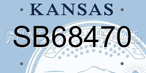SB68470 Kansas License Plate