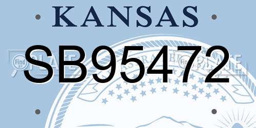 SB95472 Kansas License Plate
