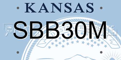 SBB30M Kansas License Plate