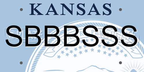 SBBBSSS Kansas License Plate
