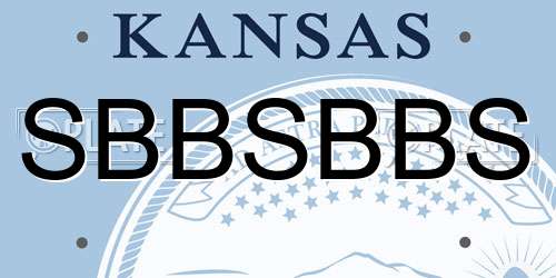 SBBSBBS Kansas License Plate