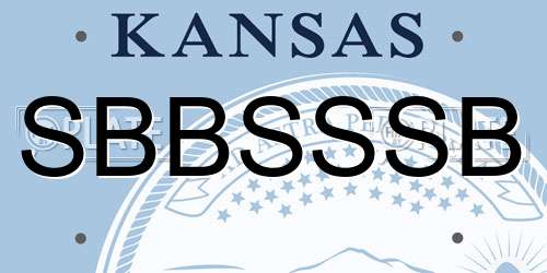 SBBSSSB Kansas License Plate