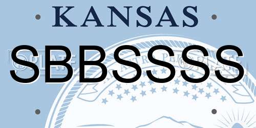 SBBSSSS Kansas License Plate