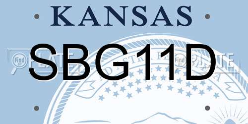SBG11D Kansas License Plate
