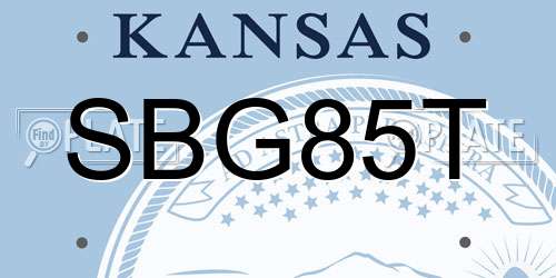 SBG85T Kansas License Plate
