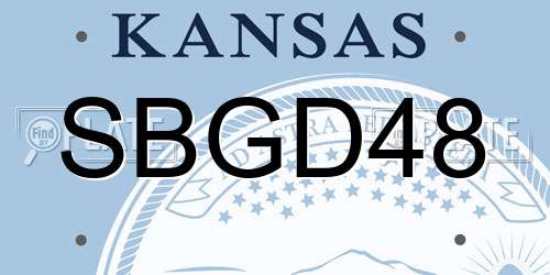 SBGD48 Kansas License Plate