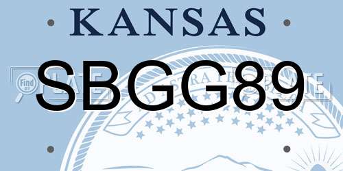 SBGG89 Kansas License Plate