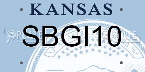 SBGI10 Kansas License Plate
