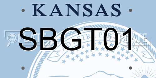 SBGT01 Kansas License Plate