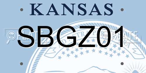 SBGZ01 Kansas License Plate