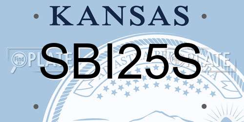 SBI25S Kansas License Plate