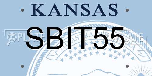 SBIT55 Kansas License Plate