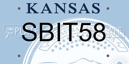 SBIT58 Kansas License Plate