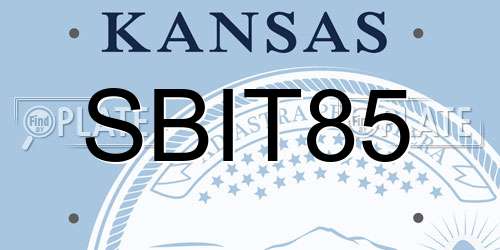 SBIT85 Kansas License Plate