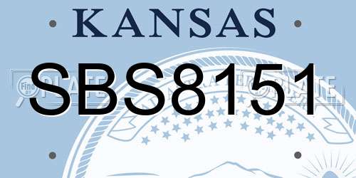 SBS8151 Kansas License Plate