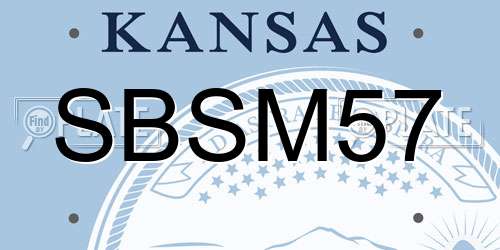 SBSM57 Kansas License Plate