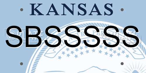 SBSSSSS Kansas License Plate