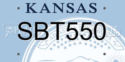 SBT550 Kansas License Plate