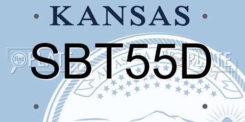SBT55D Kansas License Plate