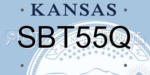 SBT55Q Kansas License Plate