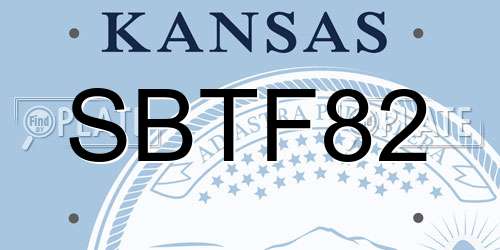 SBTF82 Kansas License Plate