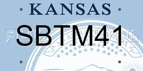 SBTM41 Kansas License Plate