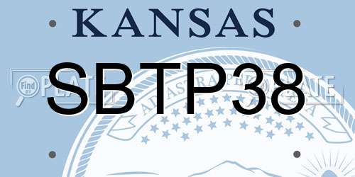 SBTP38 Kansas License Plate