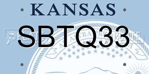 SBTQ33 Kansas License Plate