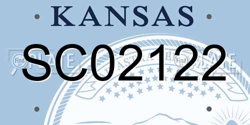 SC02122 Kansas License Plate