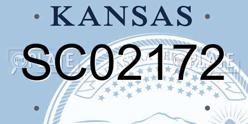 SC02172 Kansas License Plate