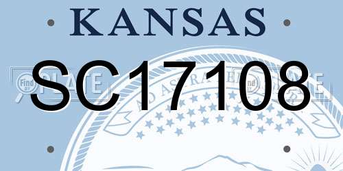 SC17108 Kansas License Plate