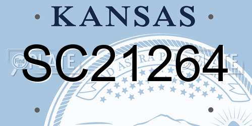 SC21264 Kansas License Plate