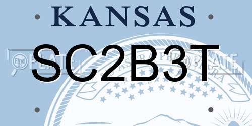 SC2B3T Kansas License Plate
