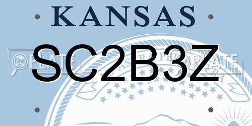 SC2B3Z Kansas License Plate