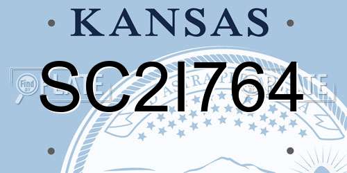 SC2I764 Kansas License Plate