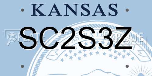 SC2S3Z Kansas License Plate