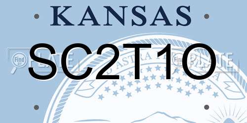 SC2T1O Kansas License Plate