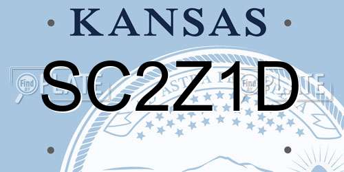 SC2Z1D Kansas License Plate