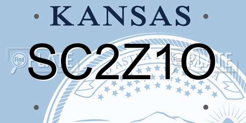 SC2Z1O Kansas License Plate