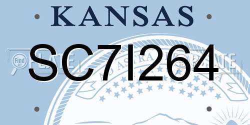 SC7I264 Kansas License Plate