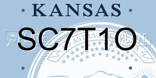 SC7T1O Kansas License Plate