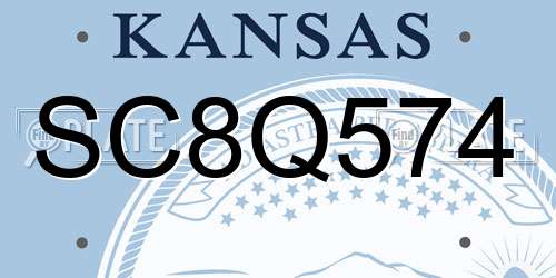 SC8Q574 Kansas License Plate