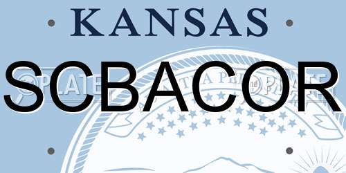 SCBACOR Kansas License Plate