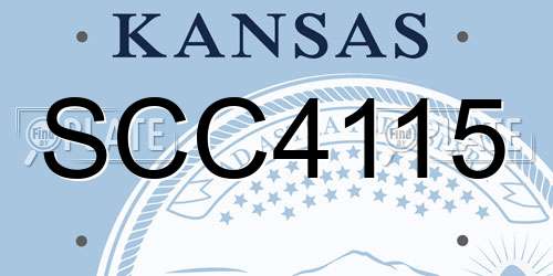 SCC4115 Kansas License Plate