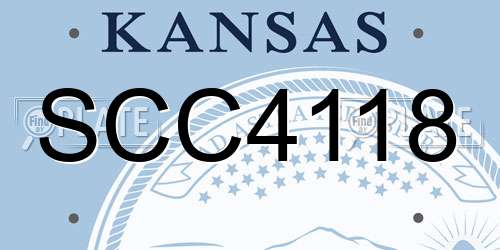 SCC4118 Kansas License Plate