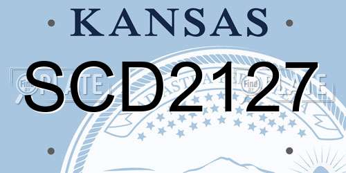 SCD2127 Kansas License Plate
