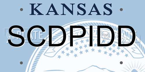 SCDPIDD Kansas License Plate