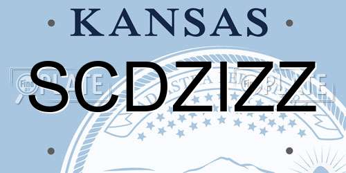 SCDZIZZ Kansas License Plate