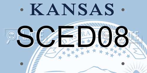 SCED08 Kansas License Plate