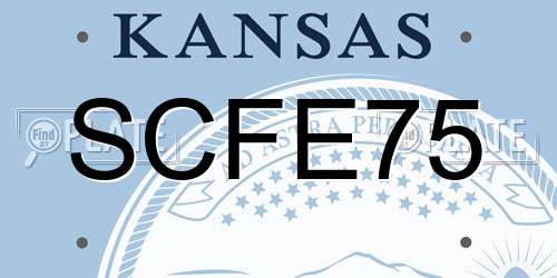 SCFE75 Kansas License Plate